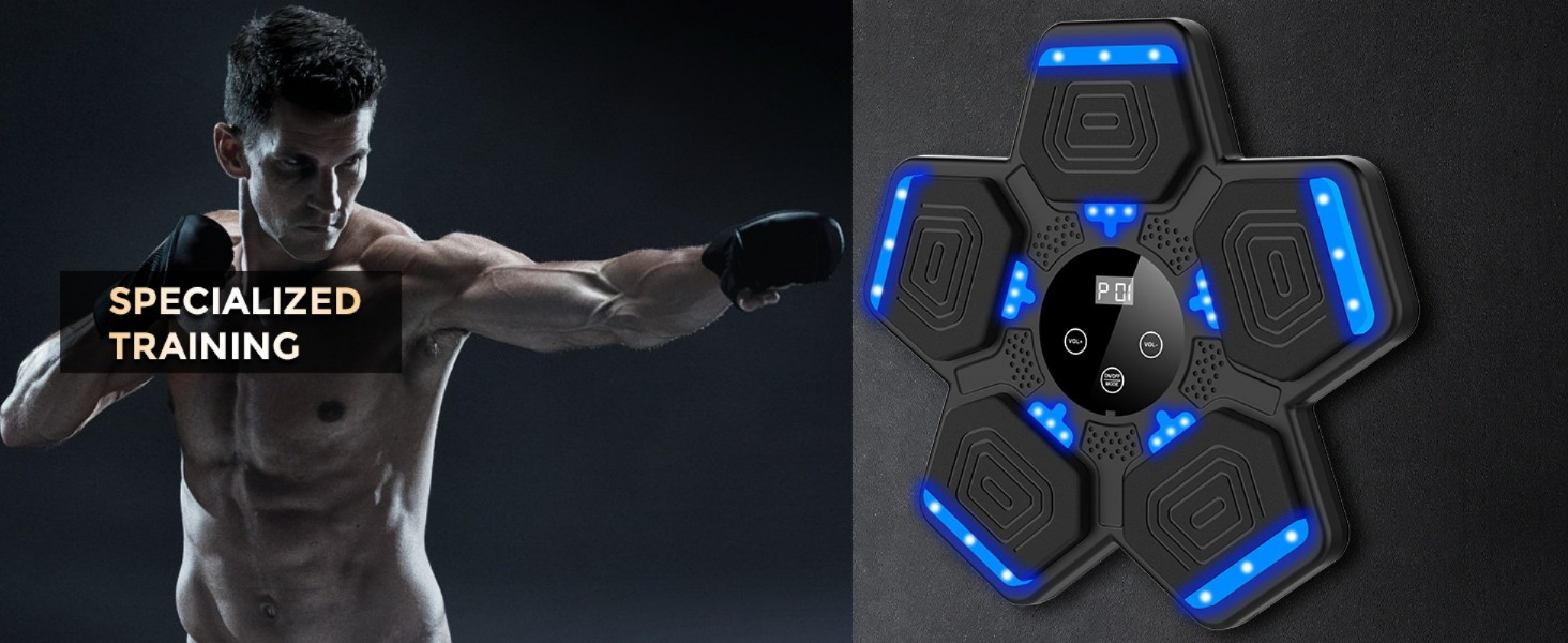 2025 Music Boxing, Smart Wireless Boxing Machine with Boxing Gloves Wall Mounted, Music Boxing Target Workout Punching Equipment for Home