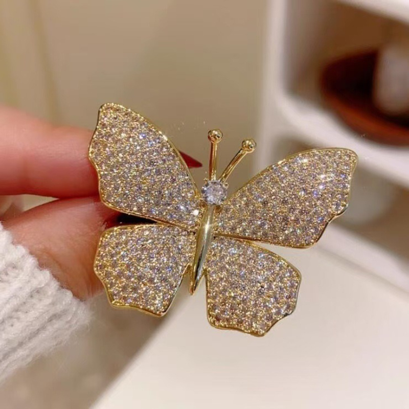 TEMU Broche de francesa retro y aleteante, corsage, , versátil, abrigo, broche para abrigo, vestido