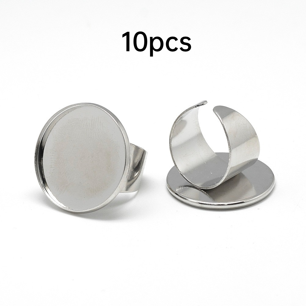 TEMU 10 piezas de aros de hierro para almohadillas, espacios para anillos y accesorios