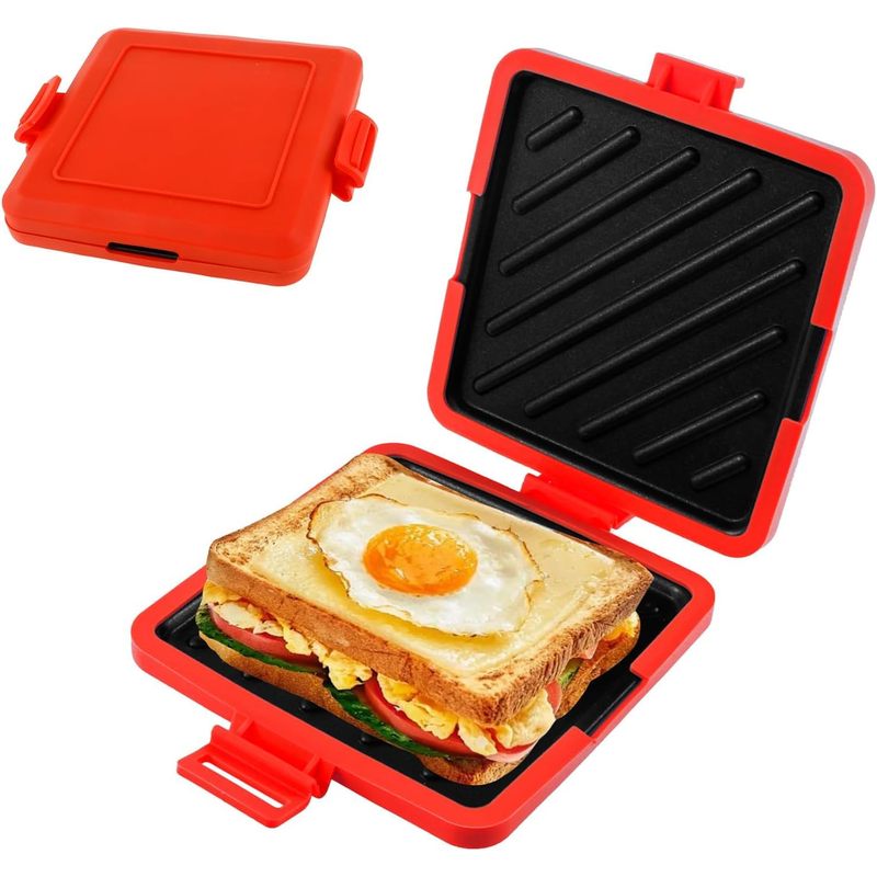 TEMU Four à micro-ondes grille-pain multifonction , fait des sandwichs//toasts en une seule machine, préparation rapide des repas avec surface