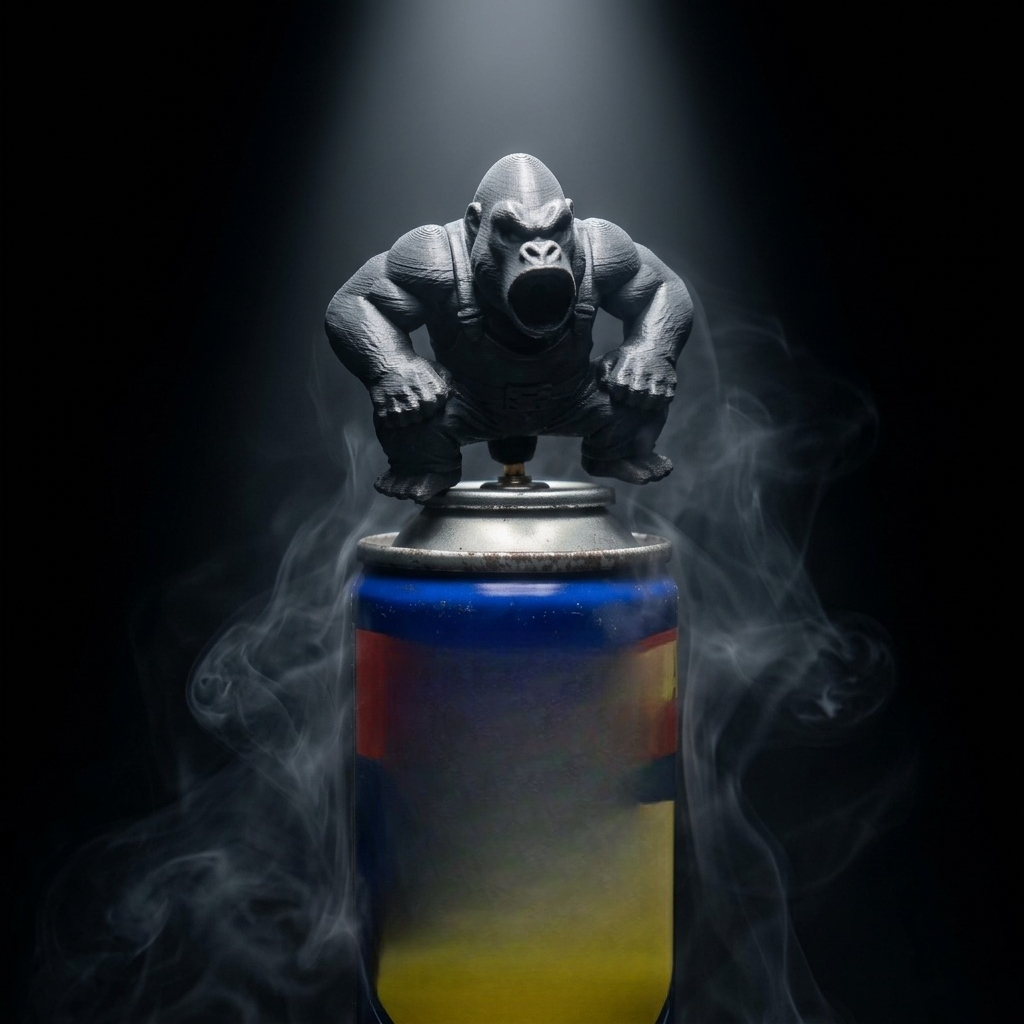 TEMU A 3d-printed Gorilla-shaped Spray Can Lid, Creative Aerosol Can Decorative Top Cover, Universal Spray Can Decorative Accessory, Spray Can Nozzle