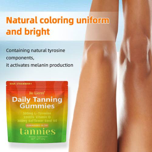 50 natural melanin production booster gummies beta vitamin enriched for deep long lasting tan hypoallergenic formula no common allergens