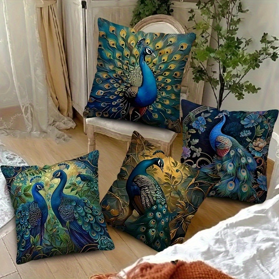 4pcs vibrant   plush pillow covers double sided   zipper closure machine washable polyester ideal for daily use special occasions like valentines mothers day   halloween thanksgiving christmas decorative pillows Product details 5