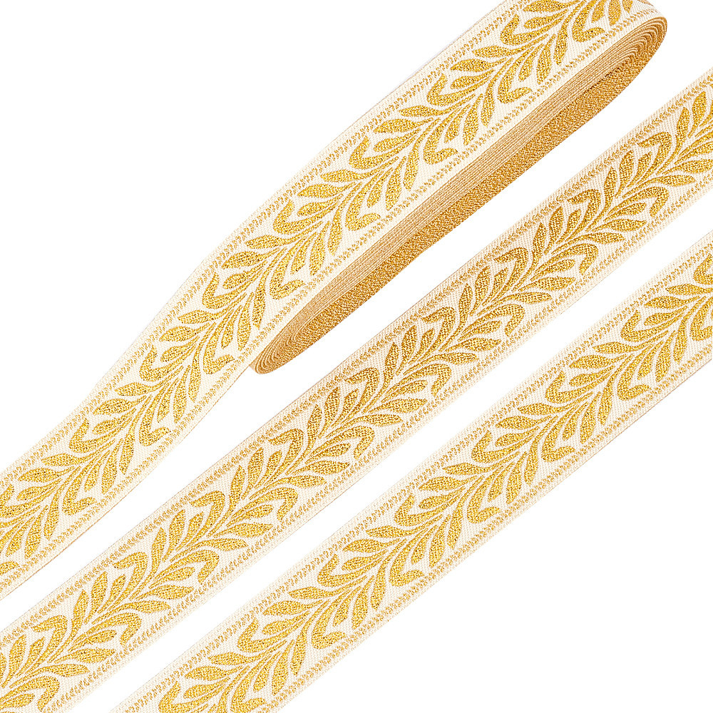 TEMU 1pc 10m Woven Braid Trim Ethnic Ribbon Embroidery Jacquard Trim Vintage Flowers Straps Crafts For Sewing Handmade Bag Curtain Slipcover Clothing