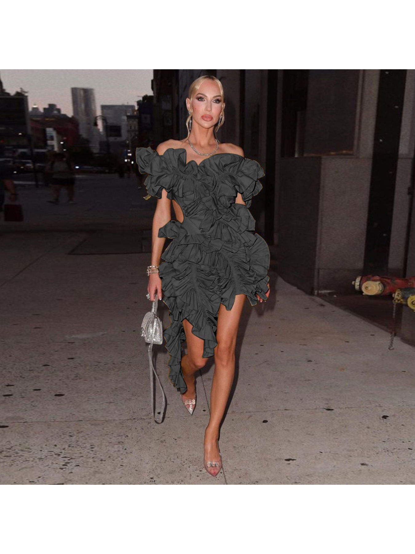 strapless open back dress Black Unique Two Pieces Homecoming Dress Party Dresses,Prom Dresses –  Simidress
