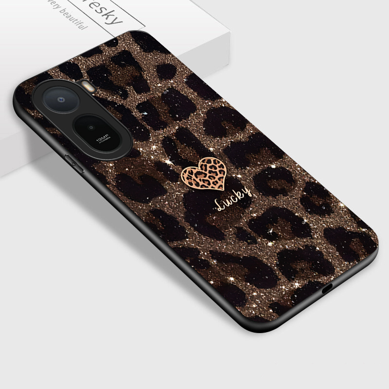 TEMU Phone Case: Case For Redmi A7 Pro 4g Phone Case, Vintage Leopard Print Pattern Stylish Glossy Casing Back Cover Gift