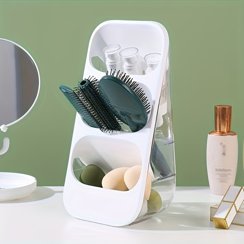 luxurious cosmetic storage rack   lightweight organizer for lipsticks brushes stationery no installation needed   visibility white   for vanity or desk makeup storage organizer sleek organizer modern aesthetic Product details 2
