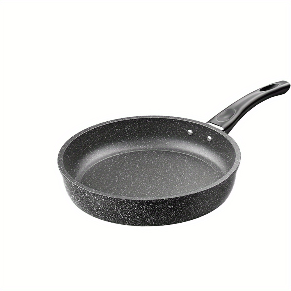 E-shop 26cm Antihaft-Gusseisenpfanne - Multifunktionale Bratpfanne für Eier, Steak, Pfannkuchen und Mehr - Glatt, Induktionsherd-Kompatibel,
