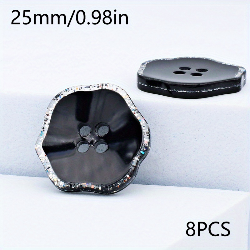 Image of 8pcs Resin Buttons Suitable For Woolen Coats, Windbreakers, Double-sided Cashmere Shirts, Suit Jackets, Knitted Cardigans, Vintage Versatile Valentine's Day Gifts