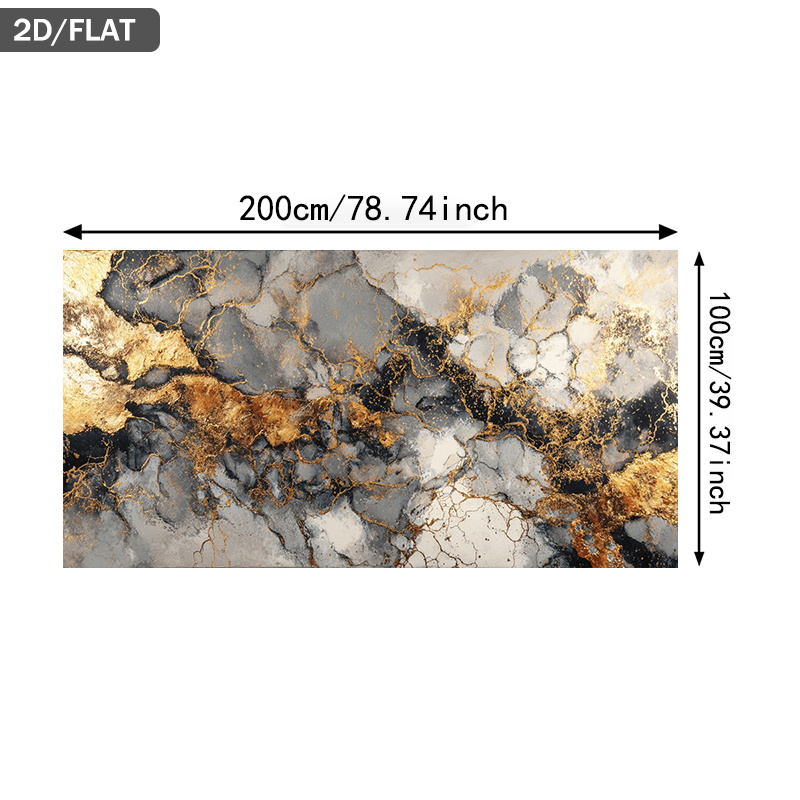 TEMU 1pc Modern Marble Wall Art - Dark Marble & Frameless Canvas Painting Suitable For Living Room, - Neutral Marble Print Contemporary Decoration