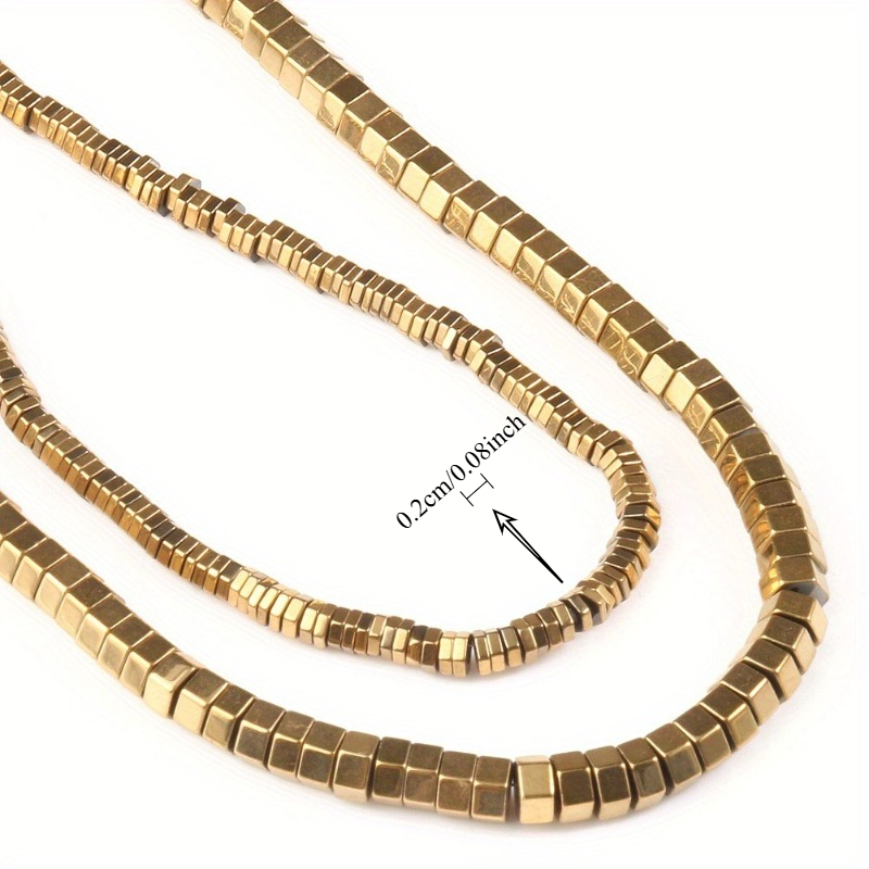 Image of 2d Flat - Natural Golden Hematite Flat Rondelle Beads, 2x1/3x1/4x2mm 2d Spacer Loose Beads For Bohemian Jewelry, Stone Beads For Ethnic Style Bracelet Necklace Earring, Unisex Jewelry Supplies Bulk