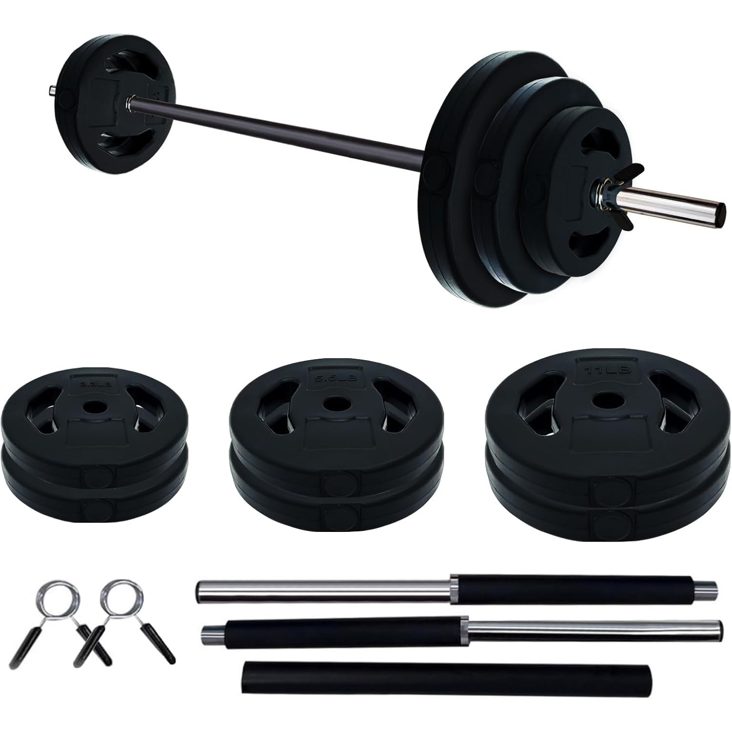100 Lb Caps Barbell Set CAP Barbell 100 Lb Standard Vinyl Weight