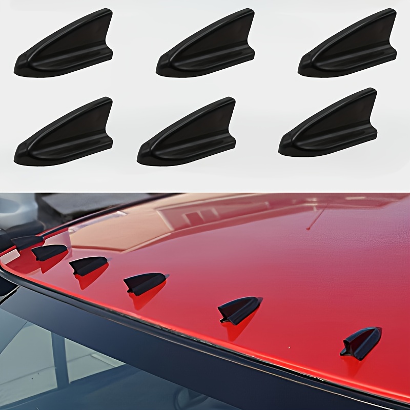 TEMU 5pcs Black Pointed Tip Self-adhesive Antenna Accessories, Automotive Exterior Decoration Parts For Car Modification Enthusiasts And Diy , Ideal