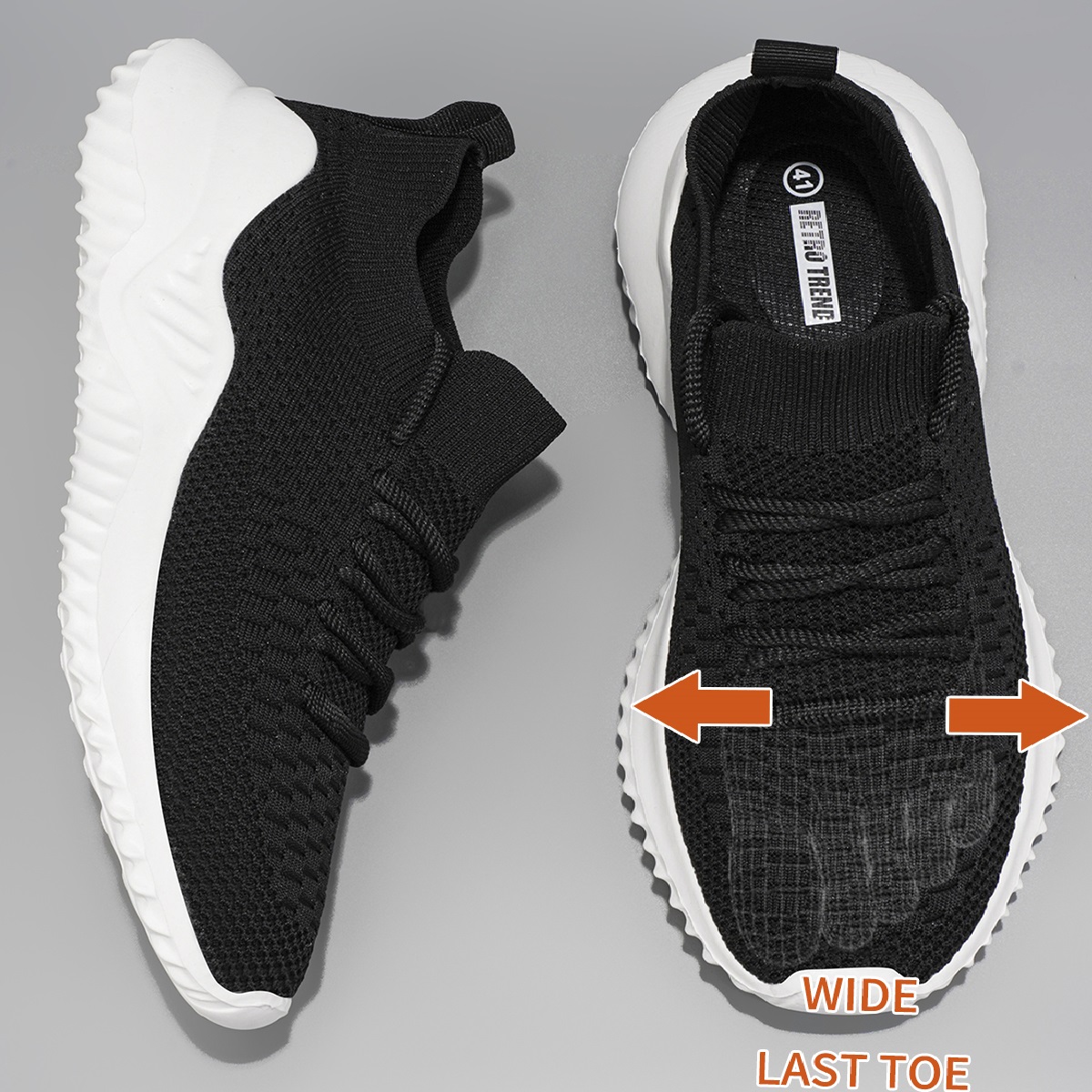 Men's Plus Wide Tread Running Shoes