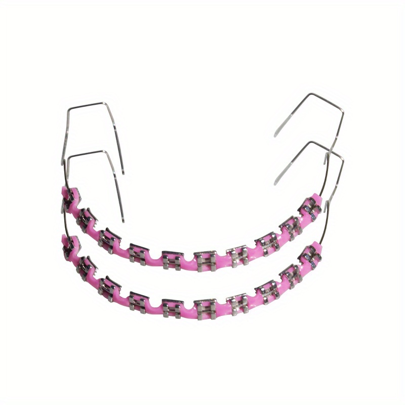 TEMU Metal Braces With Colored Hooks, Wires And Ties - Decorative Braces Accessories, Braces, Dental Model Textbooks