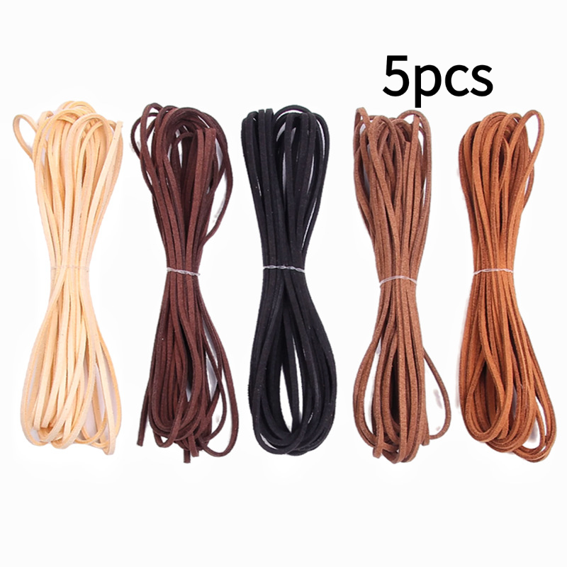 TEMU 5pcs String Suede Cord Cords Rope String For Jewelry Making Necklace Bracelet Art Crafts Beading(5 Colors, 2.6mm X2m)