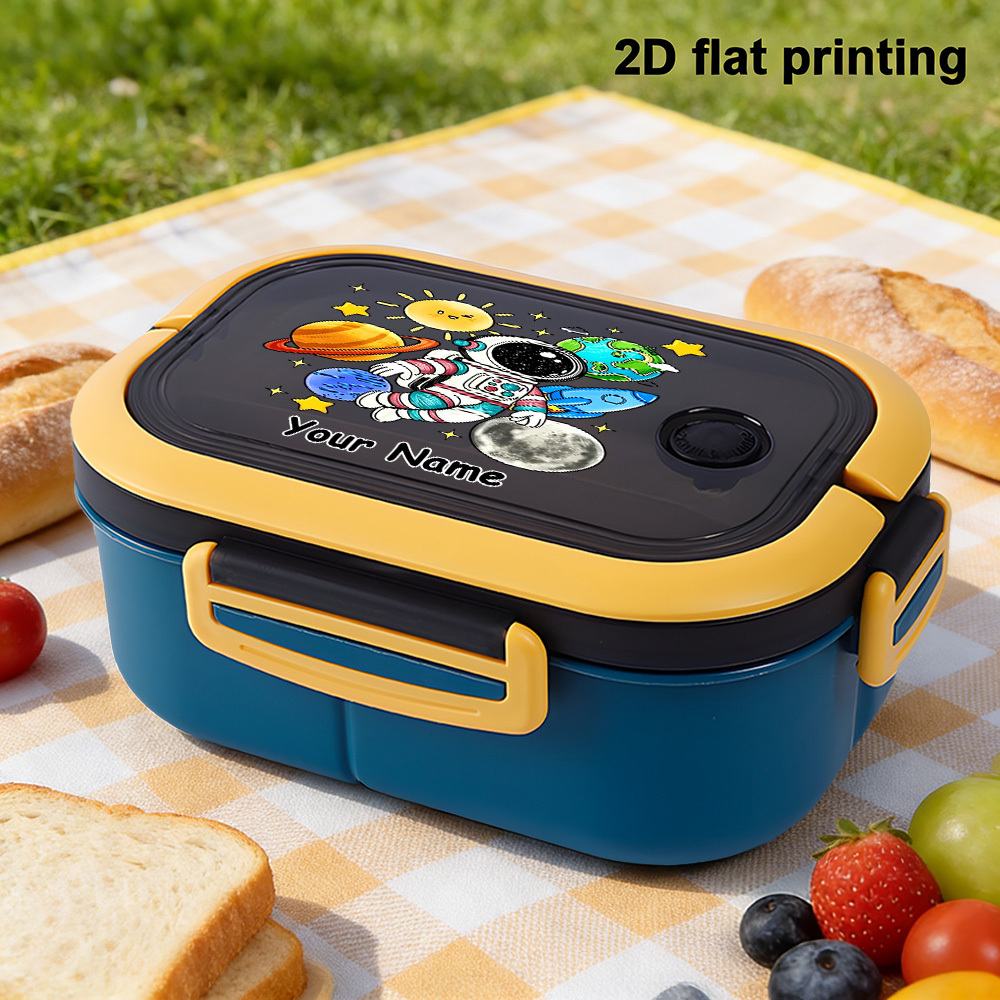 TEMU Boîte à bento 1 pièce, motif dessin thème astronaute , convient pour les repas quotidiens, de bureau et les - air