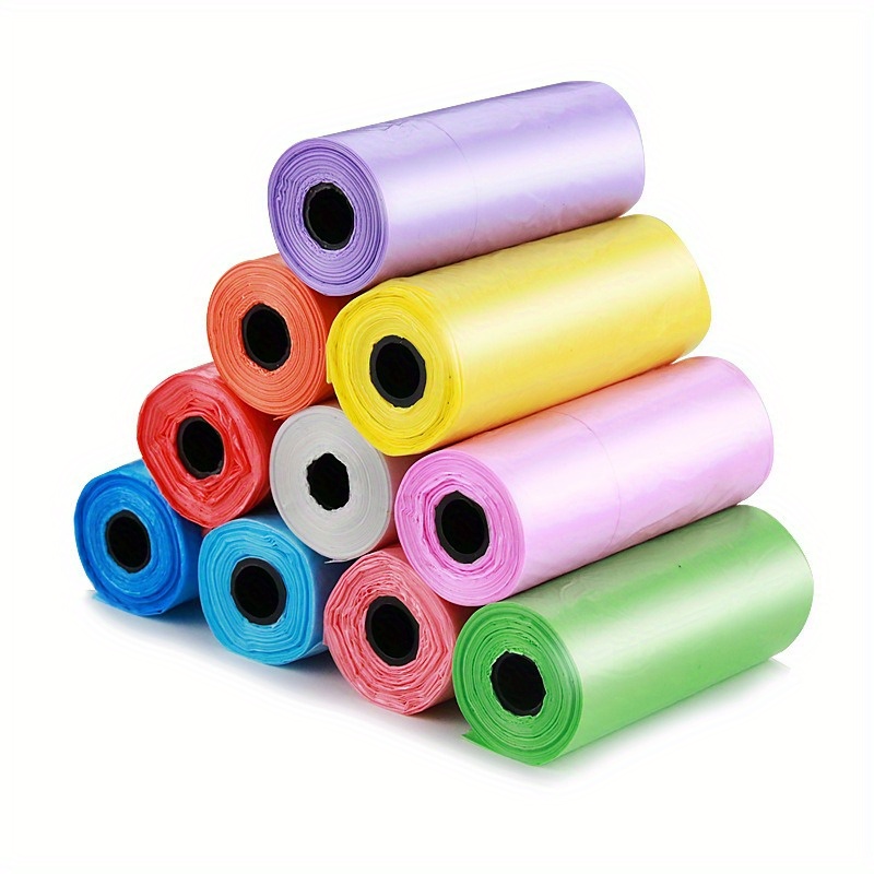 75pcs 5 rolls of disposable baby diaper trash bags suitable for outdoor and baby room waste disposal colors    