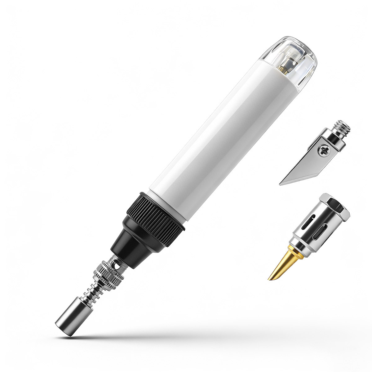 TEMU Portable Soldering Kit With White And Yellow Soldering Iron Set, Replaceable Soldering Iron Tips, Emergency Welding Tool, Professional Soldering