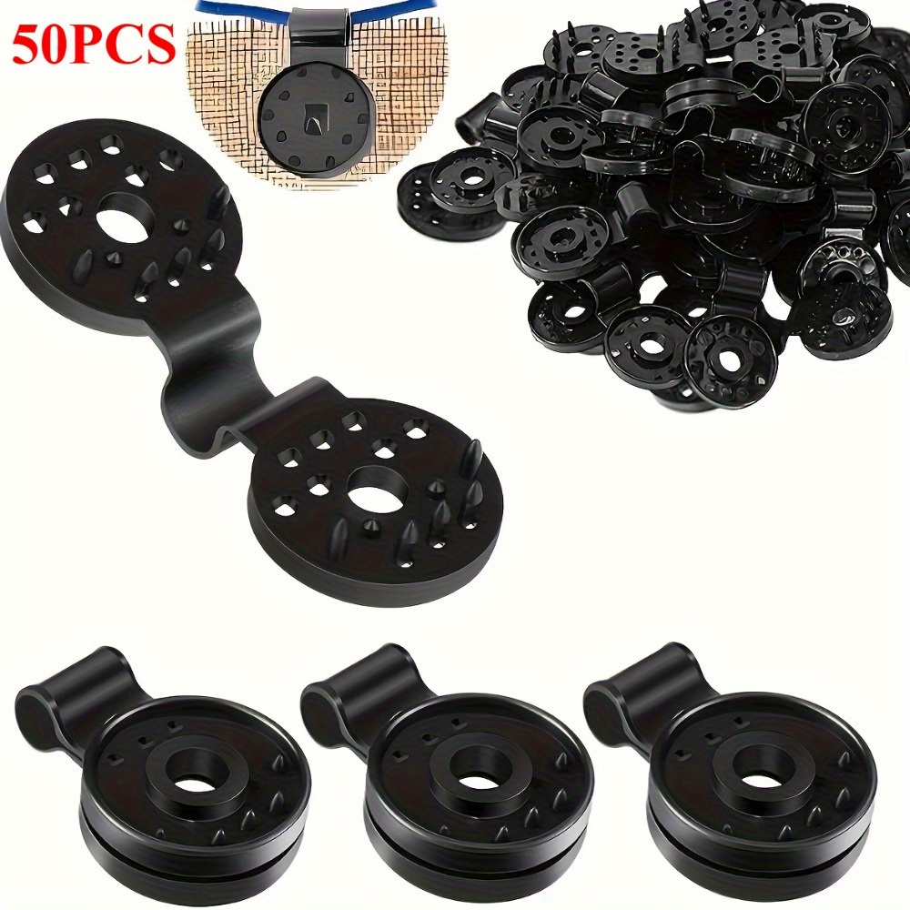50pcs heavy duty black plastic grommet clips windproof locking grips for greenhouse awning fabric outdoor vertical fixing durable garden clips ideal gift for  