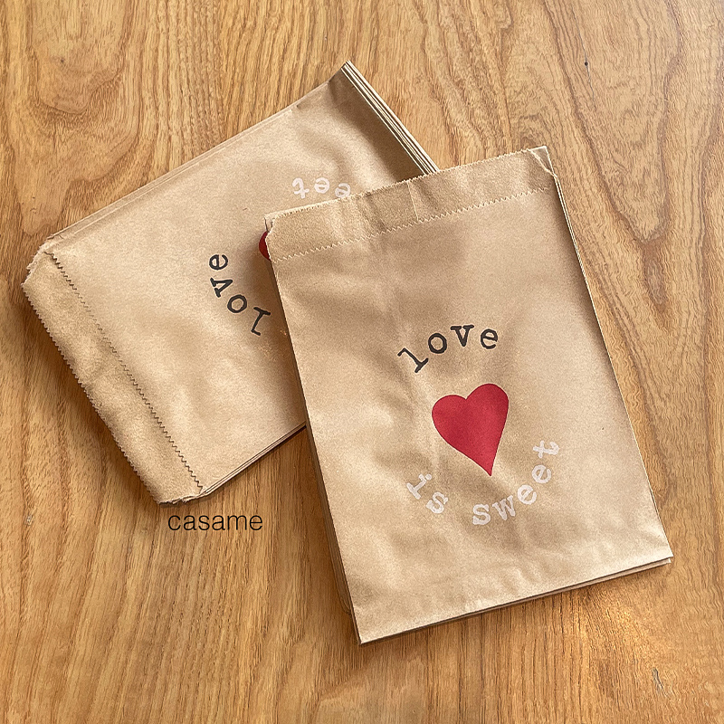 

25pcs 'love Is Sweet' Paper Gift Bags 5x7" – Weddings, Valentine's Day, Engagements & Bridal Showers