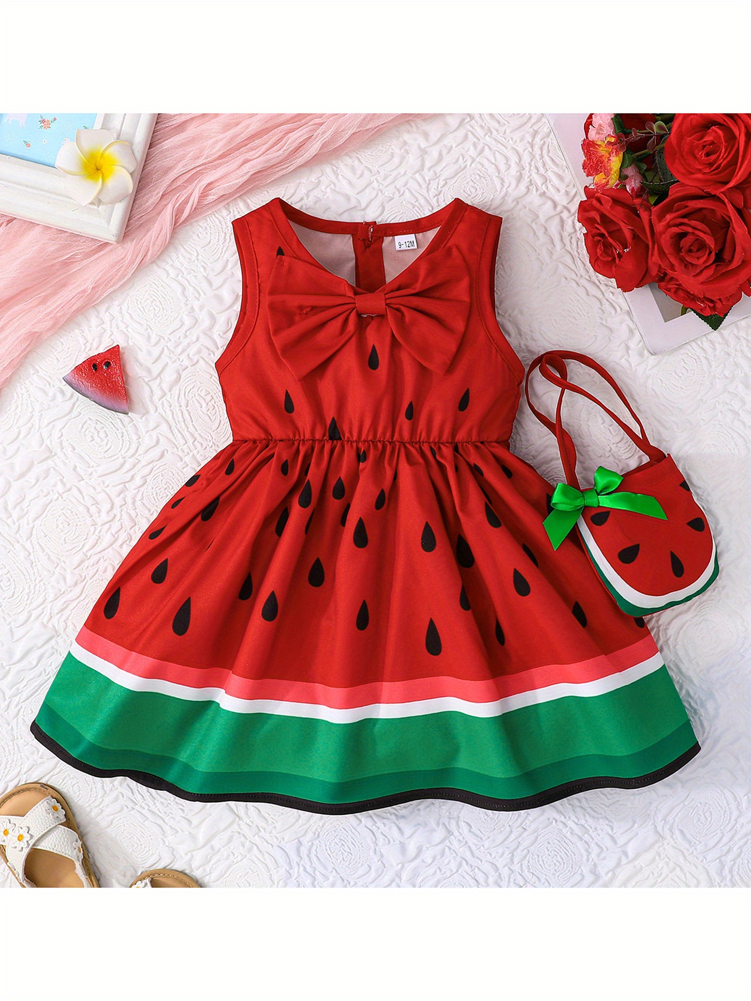 ladies watermelon dress Watermelons Women featuring skin Trendy patchwork watermelon printed girl