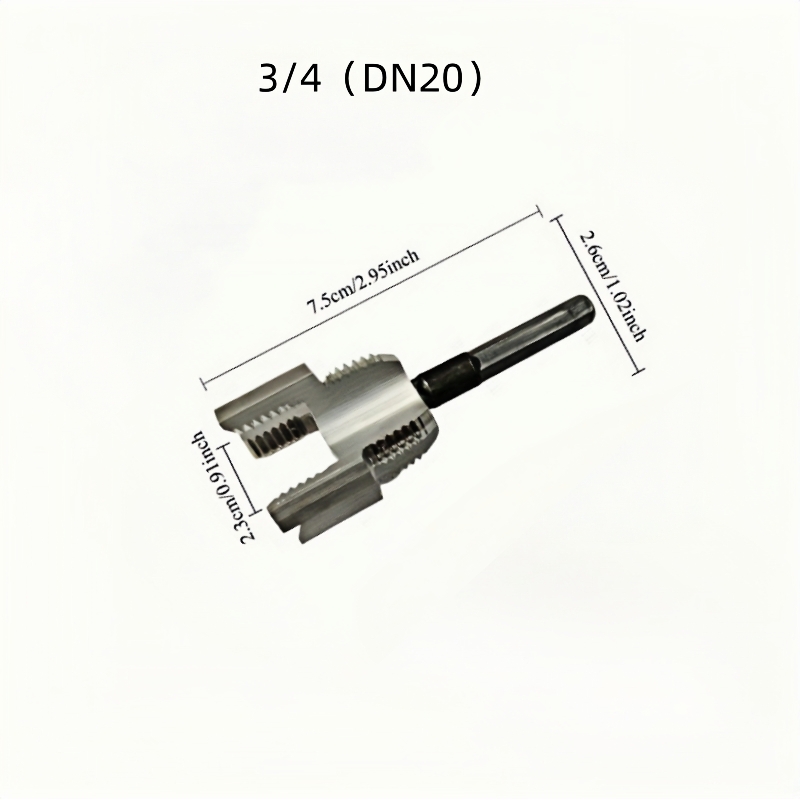 TEMU 2-in-1 Integrated Internal And External Pipe Threading Tool, Thread Cutting Tool, Suitable For 3/4-inch Dn20 Pipe Diameter Electric Drill