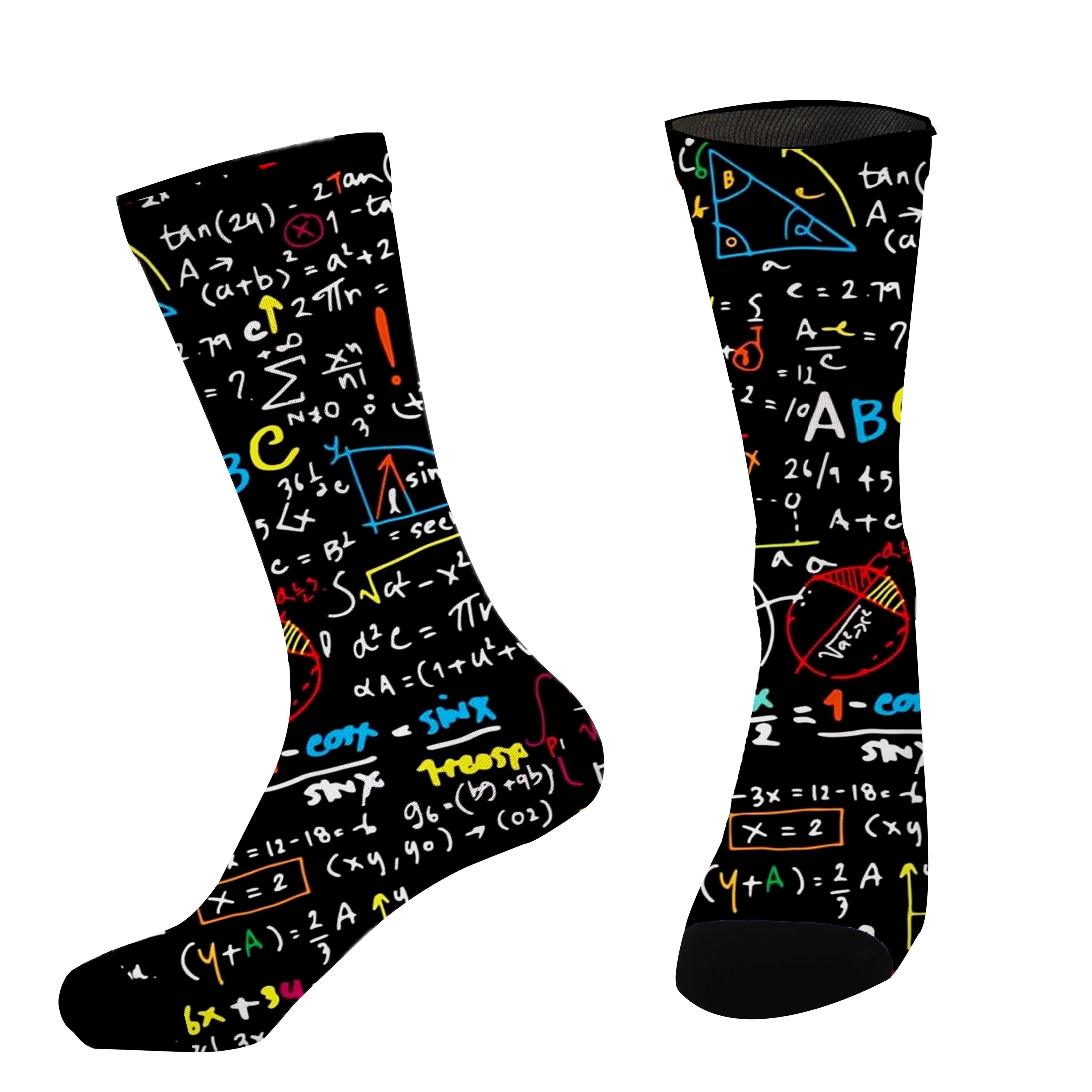 E-shop 1 Paar Neue Socken, Modisches Muster, Polyester- und Elasthan-Mischung - Weiche und Bequeme Freizeitsocken, Atmungsaktive, Schweißabsorbierende