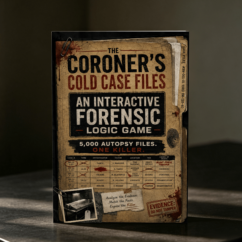 TEMU Les dossiers d'affaires non résolues du coroner : Un jeu interactif de médico-légale pour adultes avec 5 000 dossiers d', convient aux adultes,