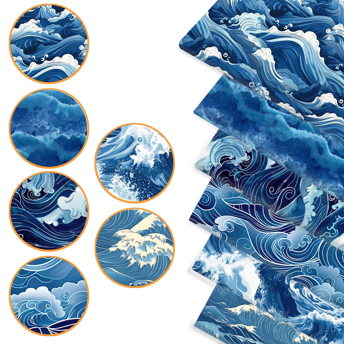 TEMU Set Of 6pcs (40 * 50cm / 15.7 * 19.7 Inches) Vic Printed Pre-cut Quilted Fabric, Collage Fabric , Ideal For Craft Projects, Homemade Wallet
