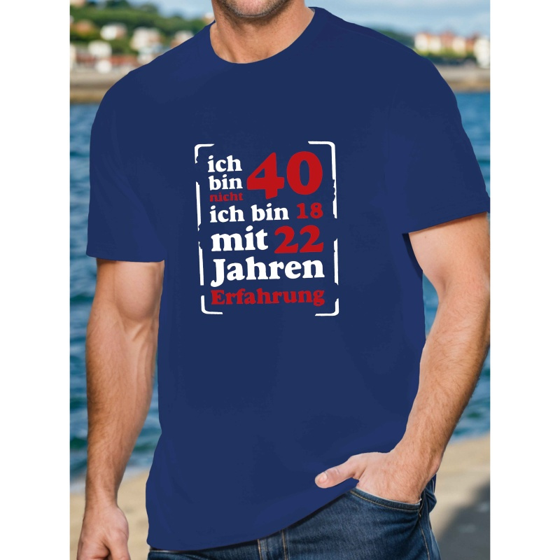 

Men's Short-sleeve Summer T-shirt For 40-year-olds