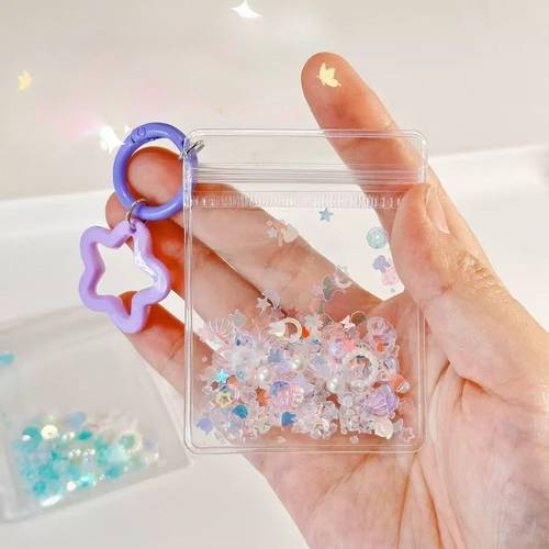 70pcs transparent pvc zipper storage bags in packs of measuring 8 6cm reusable protective sleeves feature hanging holes a secure zipper closure and for contents all elegant design