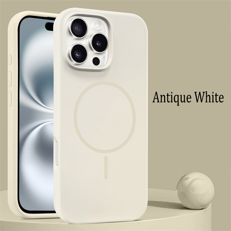 Matte Liquid Silicone Back Case, Magnetic Wireless Charging Cover, Soft Gel Shockproof Phone Shell Compatible with For iPhone 16 Pro Max 15 14 13 12 11 Pro Max Plus Models - Image 15