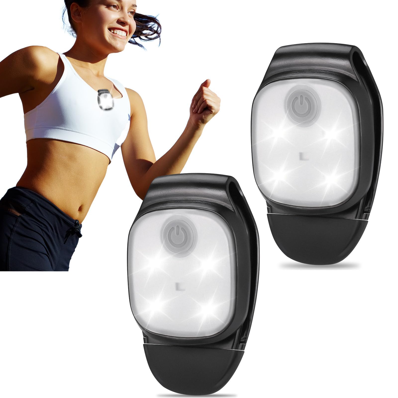 TEMU 2-pack/4-pack Led Clip Lights, 4-mode Safety Warning Light, Rechargeable Mini Safety Light, Clips To Hat Brim For Headlamp Use, Portable Clip-on