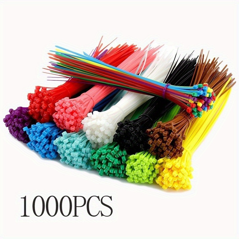 

1000 Sturdy Cable Ties - Industrial-grade Fasteners, Long- Self-sealing Nylon Thread Storage Box, Multi-use For Indoor Applications - 2.5mm X 100mm