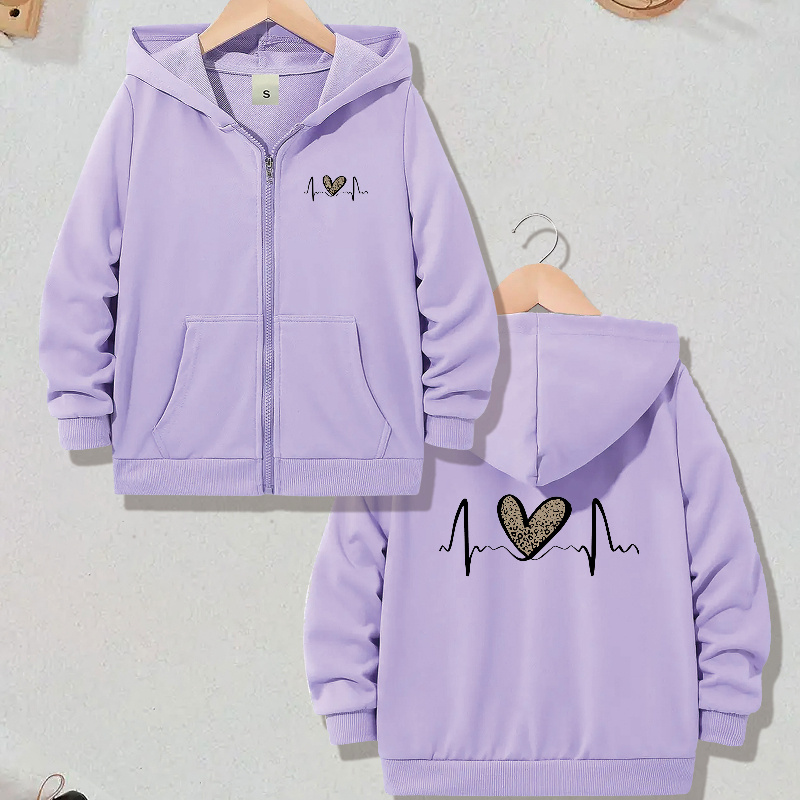 

Women's Casual Print Zip-up Hoodie With Pockets - Long Sleeve, Polyester , Machine Washable, , Oversized Hoodie