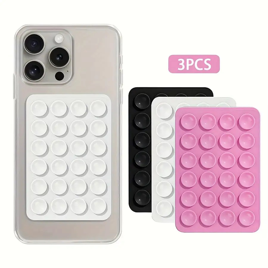 3pcs set   multi function silicone suction cup phone holder with 24x increased grip durable and   for selfies and video recording compatible with iphone and   devices