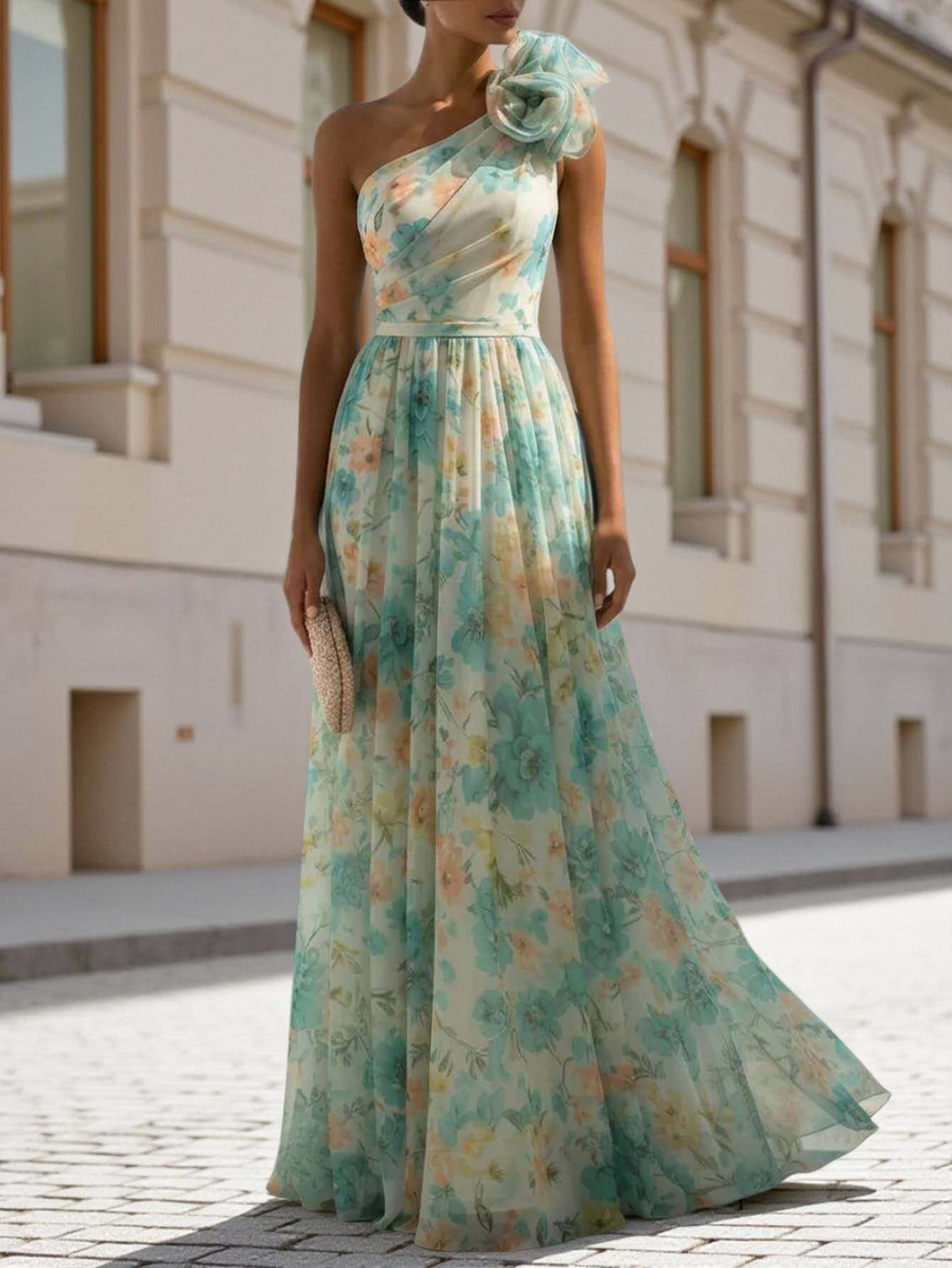 metallic green bridesmaid dresses Metallic Green Halter Pleated A-line Prom Dress with Slit – Tailordea