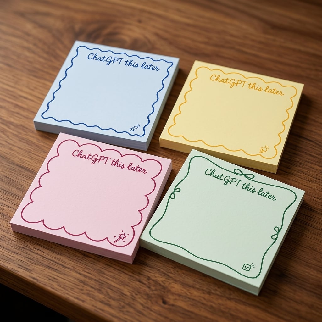 TEMU Funny This Later Sticky Notes Set - 4 Packs, 50 Sheets/pad, 3x3 Inches - Novelty Pastel Desk Additions & Humorous Office Gag Gift For Coworkers