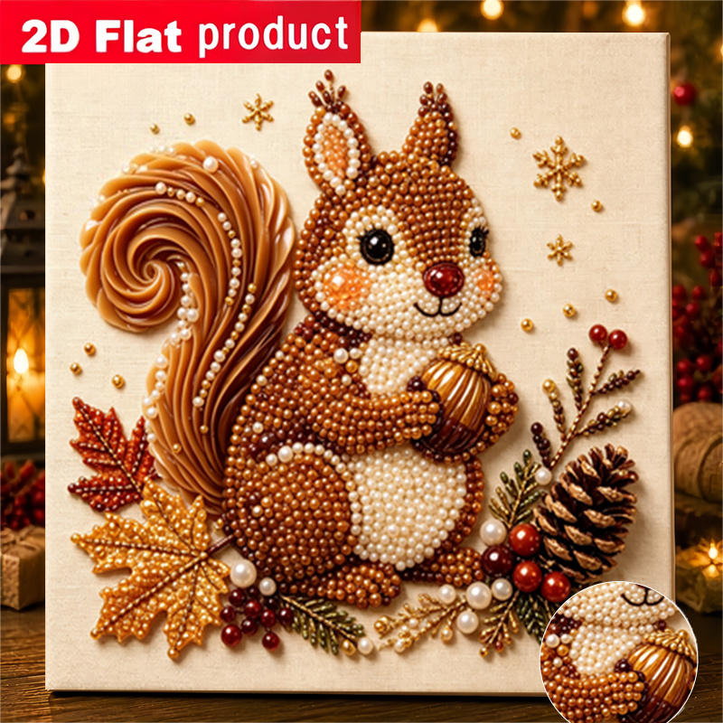 TEMU Kit di pittura con diamanti creativa a con stampa piatta 2D/Flat, nuovo con che un ghiaino, design con colla, con strumenti e borsa per diamanti