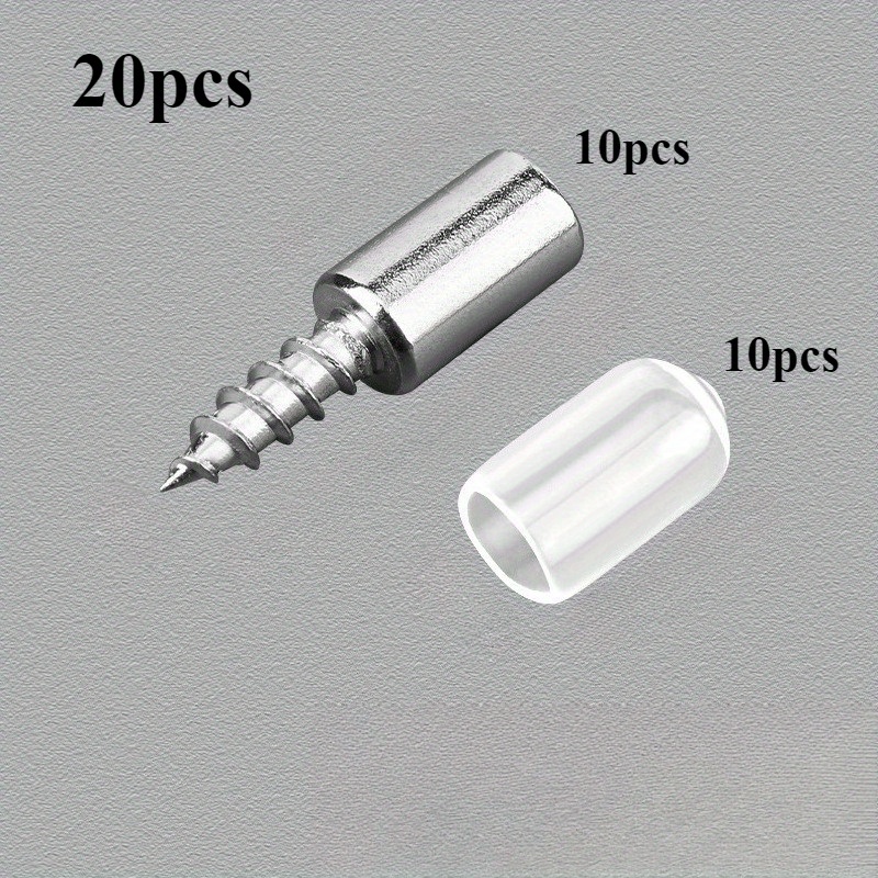 TEMU 80/20pcs Perno di supporto multifunzionale, di supporto per partizioni - con manicotto antiscivolo, autofilettante, per partizioni di armadi,