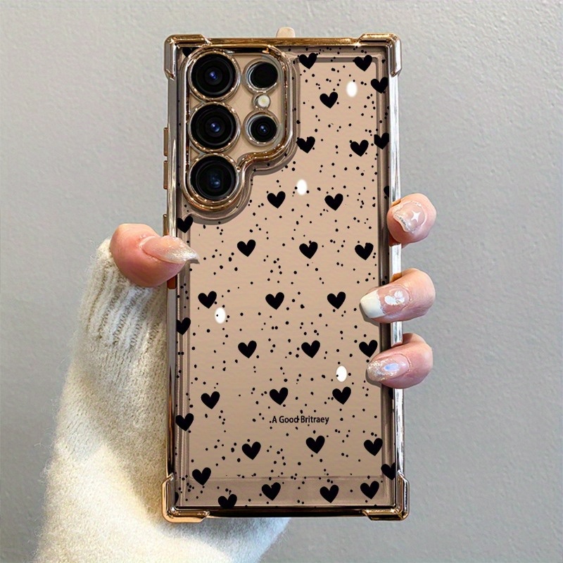 TEMU Phone Case - Creative Dot Love Anti-fall Phone Case Suitable For S25/s24/s24 Plus/s24 Ultra/s24 Fe/ S23/ S23 / S23 Ultra/s22/s21/s20 Men And