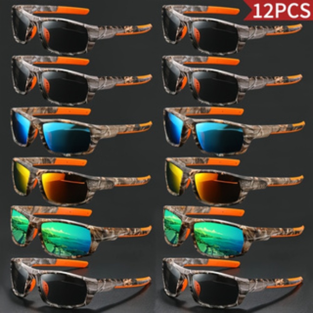 12-pack Camouflage Sports, Unisex -colored Lenses, Casual, Holiday Gift Set, Suitable For Christmas And Halloween Gifts