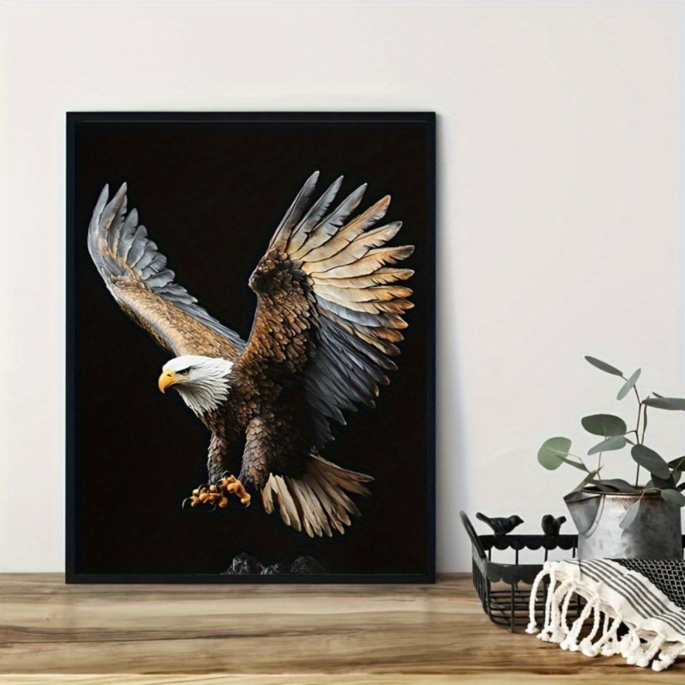 E-shop Lebendiger Adler Leinwanddruck, 30x40 cm - Symbol für und Stärke, Perfekte Raumdekoration für Wohnzimmer, Schlafzimmer oder Badezimmer