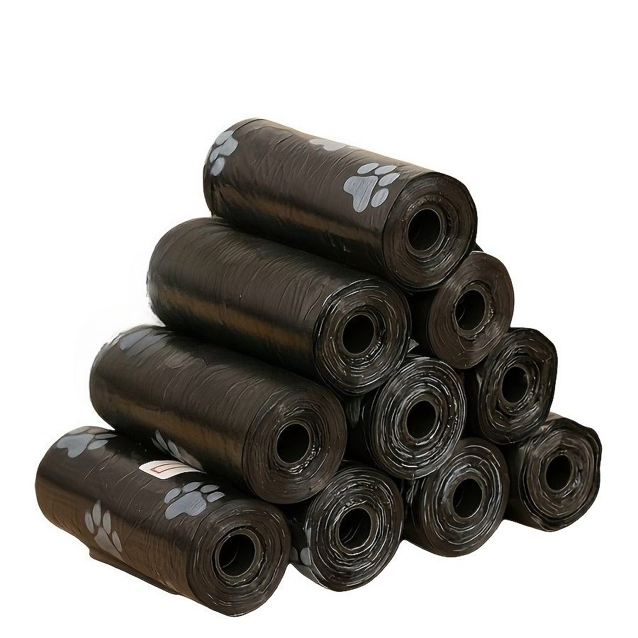 Image of 320pcs/16 Random Style Rolls Thick, Durable Dog Waste Bags, Leak-proof Pet Waste Bags - Odor Neutral - Black With Cat