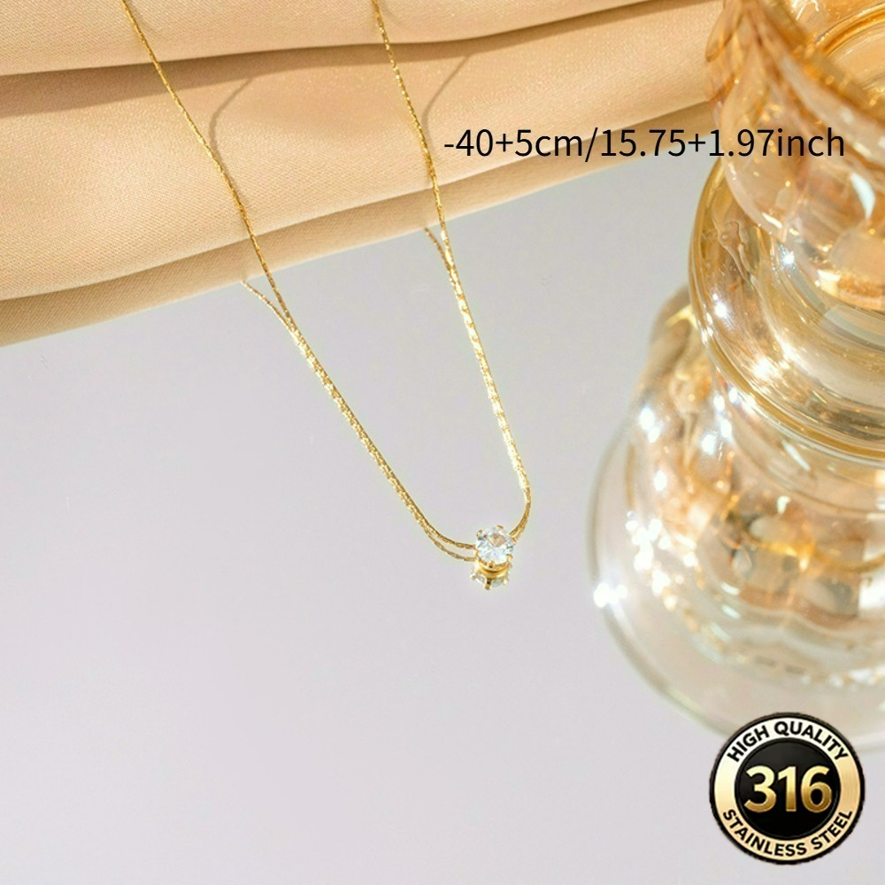 Women's Simple Elegant 316 Stainless Steel Necklace