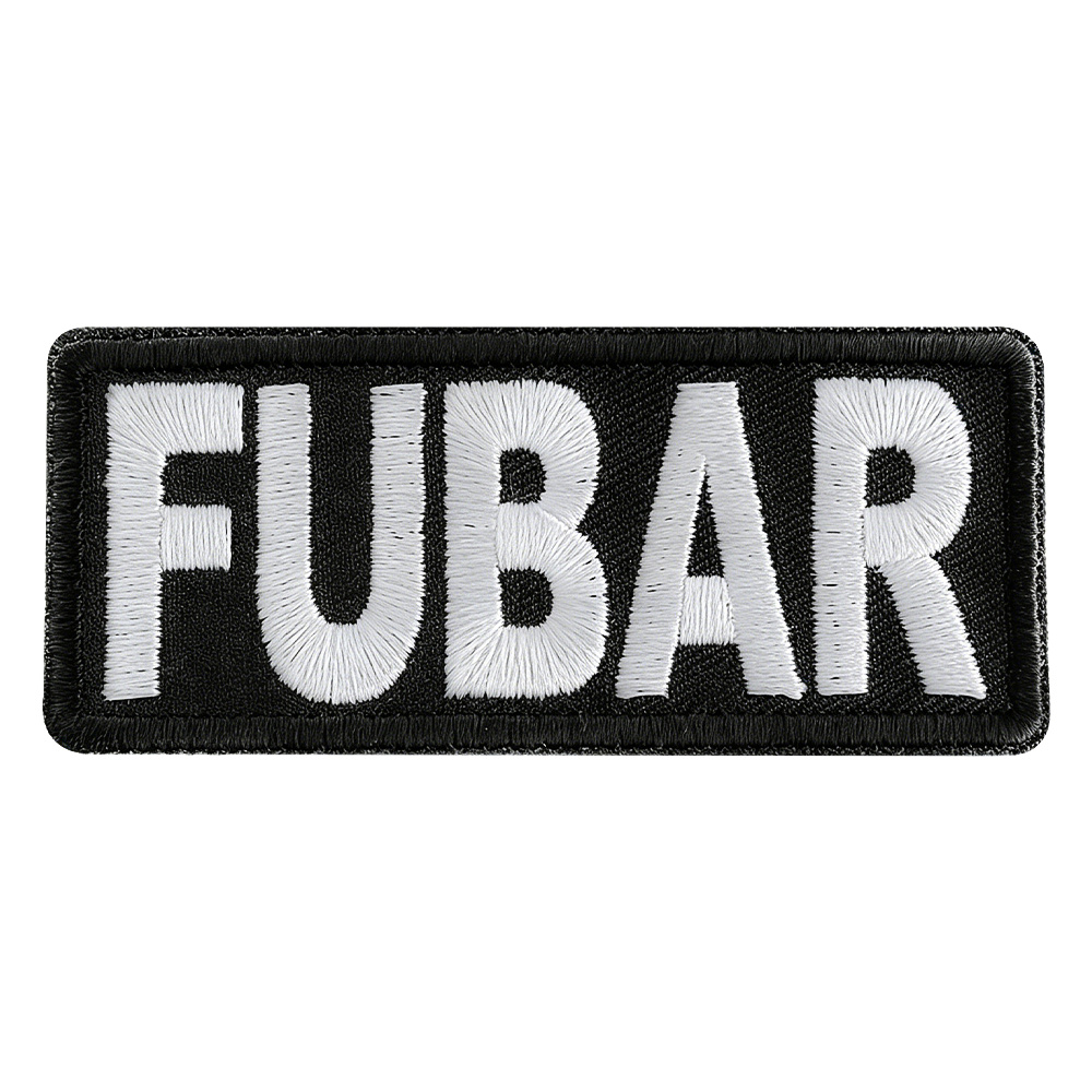 TEMU 'fubar' Embroidered Hook And Loop Patch - Tactical Badge For Backpack, Vest, And Jacket