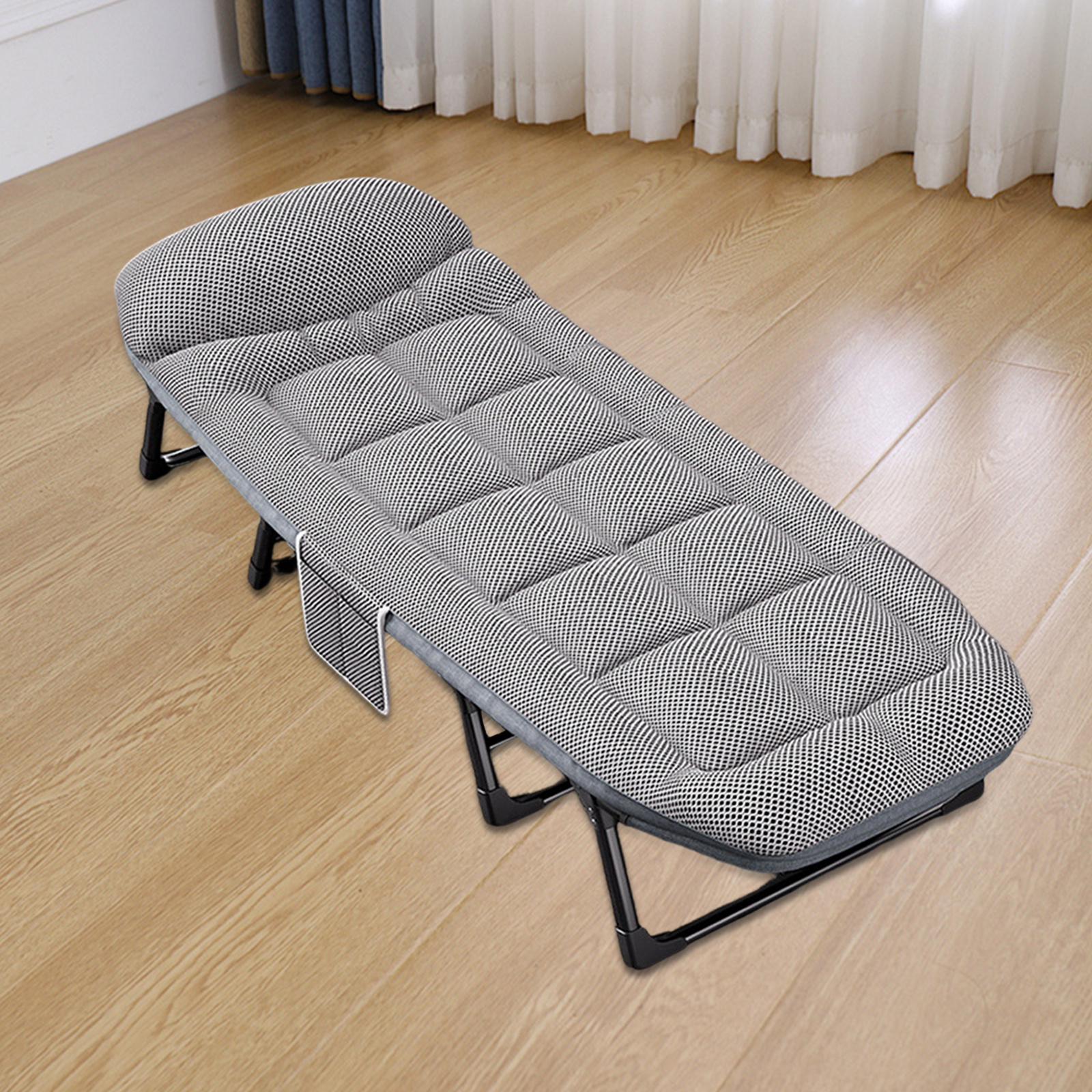 6-Position Adjustable Folding Camping Cot Lounge Chair