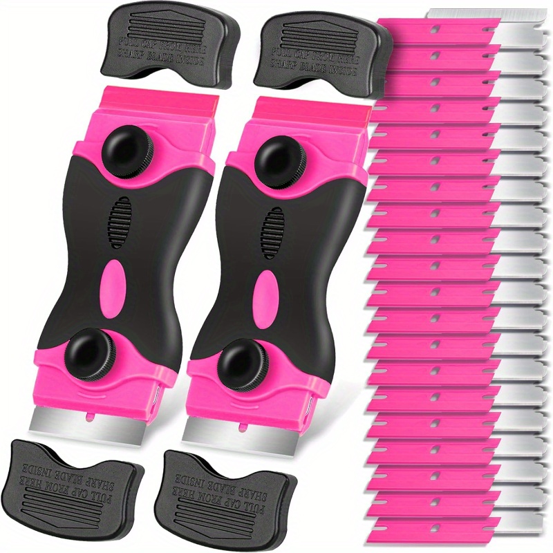 a set that   an   removal scraper a scraper a double headed scraper along with 10 metal   and 10 plastic   this scraper tool   with 20   and is designed for cleaning windows removing stickers dyeing film