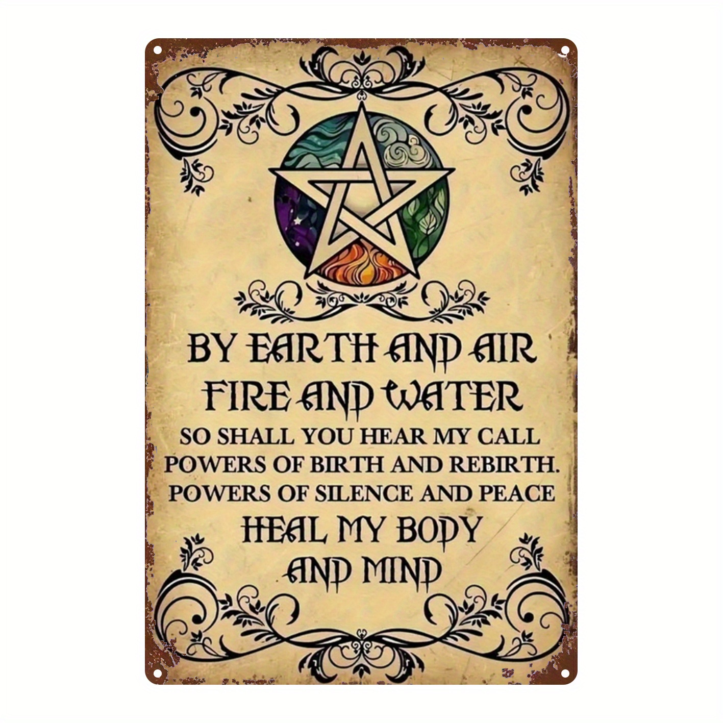 TEMU 1pc Sign With Pentagram And Symbol, Iconic Figure Decorative Sign, Suitable For Rustic Wall Decor In Living Rooms, Game Rooms, Or 's Rooms - ,